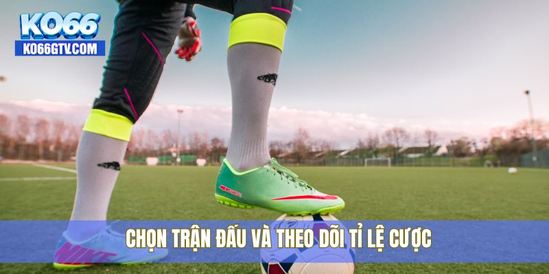 Chọn trận đấu và theo dõi tỉ lệ cược